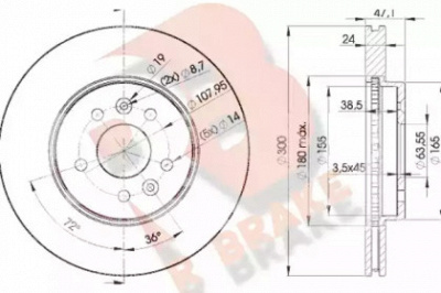 R BRAKE 78rbd26767 -  Тормозной диск
